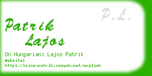 patrik lajos business card